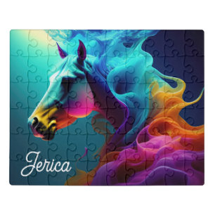 Puzzle Belle AI Abstrait Cheval Blanc