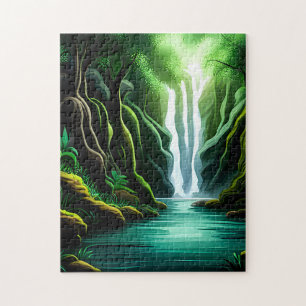 Puzzle Belle cascade dans la Jungle