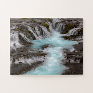 Puzzle Belle cascade de Blue Bruarfoss en Islande