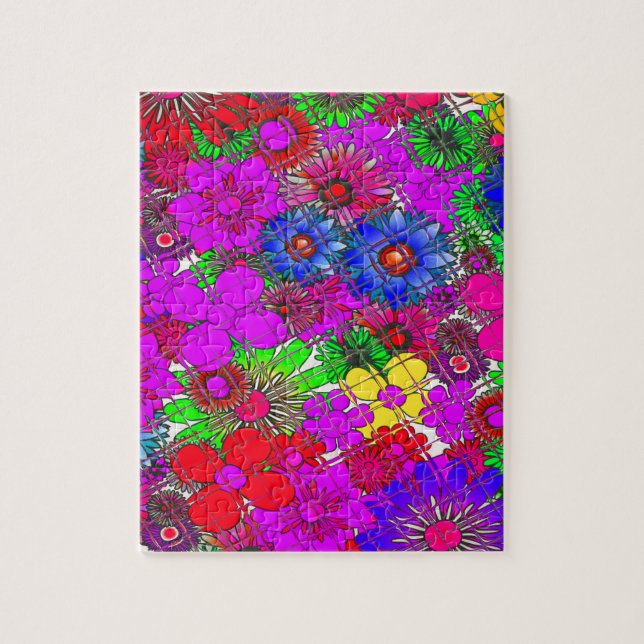 Puzzle Belle couleur Extraordinaire motif floral design (Vertical)
