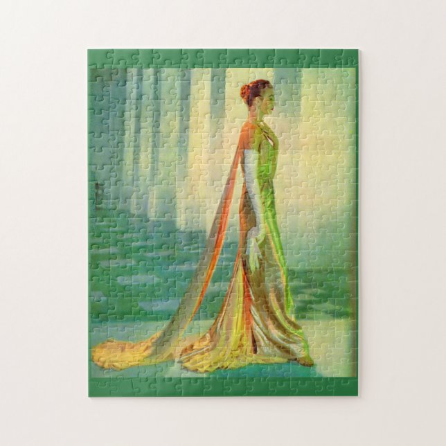 Puzzle belle dame des années 1960 dans la robe de soirée (Vertical)