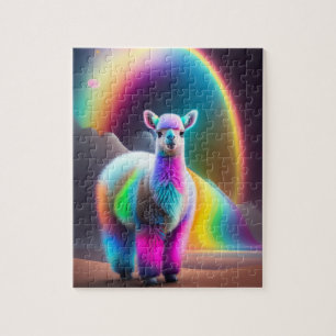 Puzzle Belle Douce Colorée Mignonne Lama Fluffy