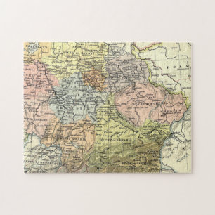 Puzzle Belle et antique carte de l'Europe
