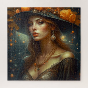 Puzzle Belle femme en Casquette Ethereal Ai Art
