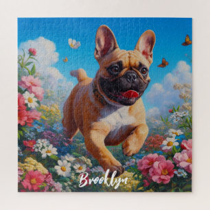 Puzzle Belle Fête Française Bulldog & Flowers