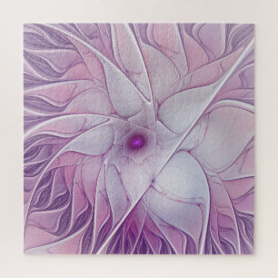 Puzzle Belle Fleur rose moderne Fractal Art Abstrait