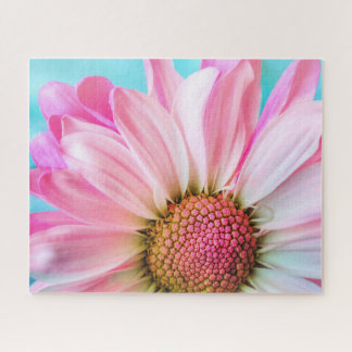 Puzzle Belle Fleur rose sur Bébé Bleu 16x20 520 pc.
