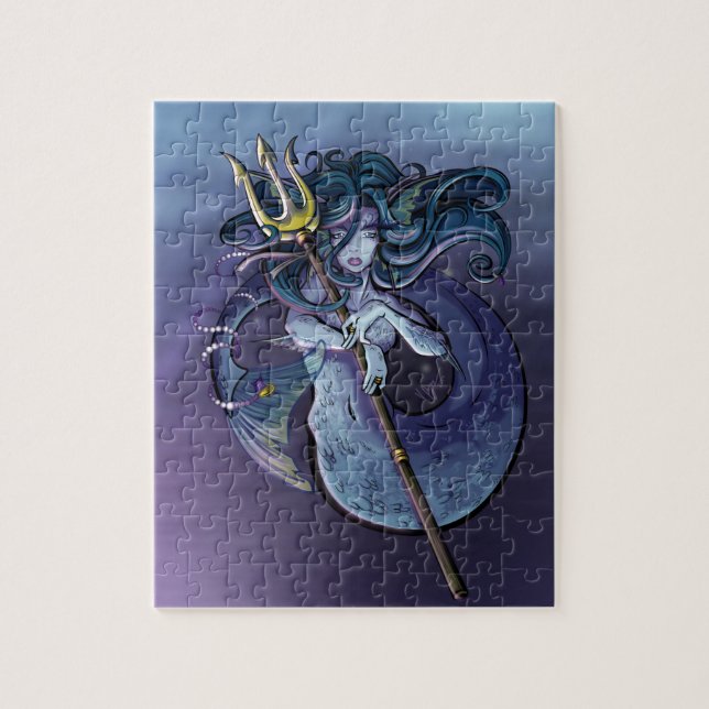 Puzzle Belle illustration d'art de sirène (Vertical)