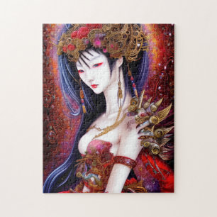 Puzzle Belle Japonaise fille Imaginaire gothique Triptyqu