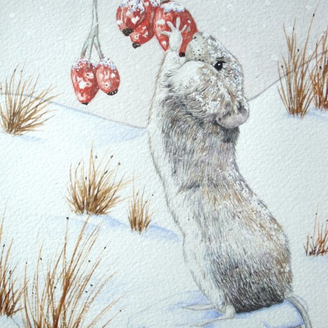 Puzzle Belle neige de la scène de la souris pour Noël (Créateur téléchargé)