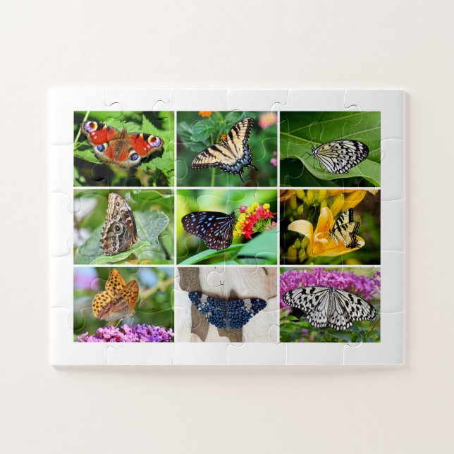 Puzzle Belle Papillons Photo Collage, Âge 4, 30 Pcs (Horizontal)