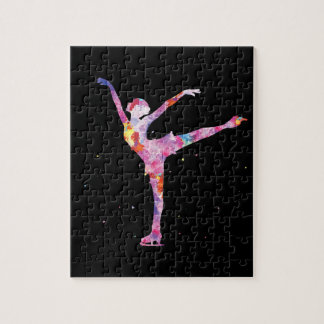 Puzzle belle patineuse idée fille - figurine glace