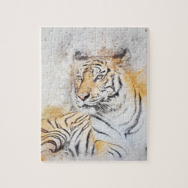 Puzzle Belle peinture sur tigre du Bengale (Vertical)