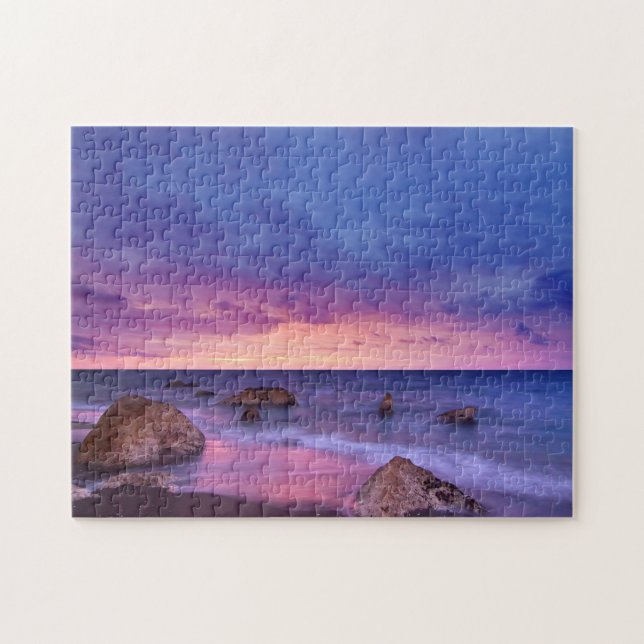Puzzle Belle photo côtière du coucher de soleil (Horizontal)