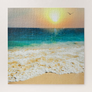 Puzzle Belle plage d'été coucher de soleil