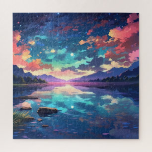 Puzzle Belle Sunset Lake Tranquillité