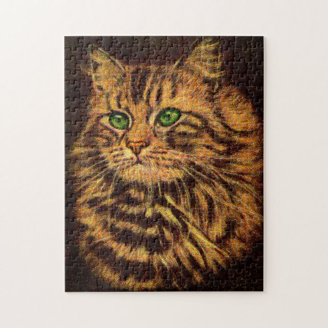 Puzzle belle tabby à cheveux longs (Vertical)