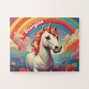 Puzzle Belle Unicorne Vintage Personnalisée
