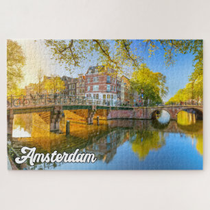 Puzzle Belle Ville Iconique D'Amsterdam, Pays-Bas