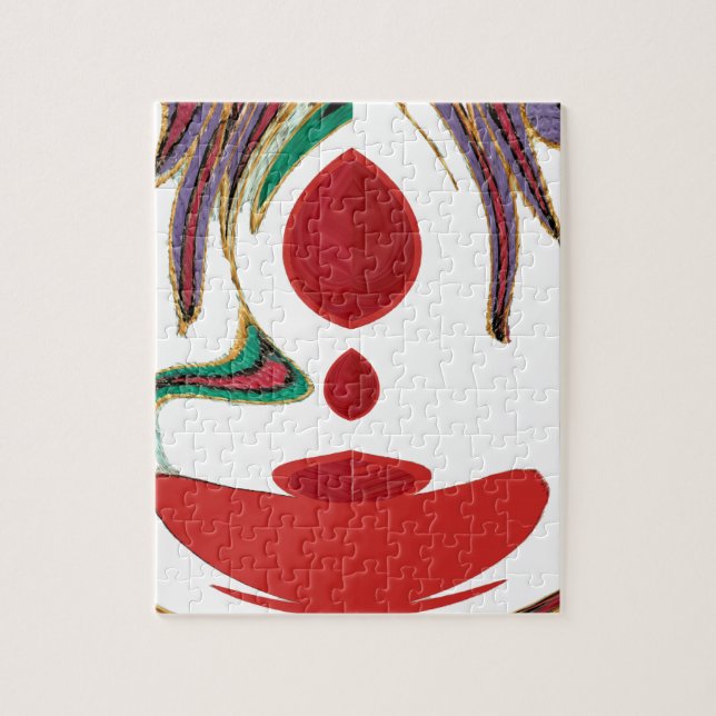 Puzzle Belles couleurs rouge, blanc, violet, vert texture (Vertical)