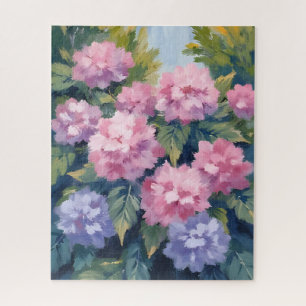 Puzzle Belles Fleurs d'Hortensia   Aquarelle Florale