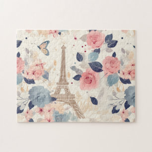 Puzzle Belles Fleurs et Tour Eiffel Paris