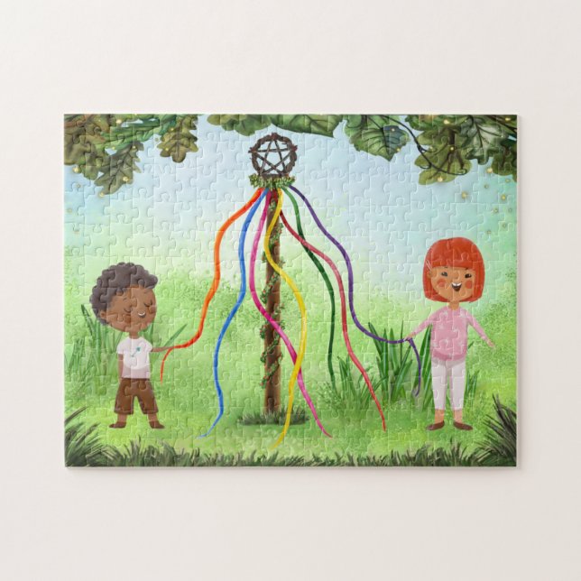 Puzzle Beltane Kids Game Maypole Dance (Horizontal)