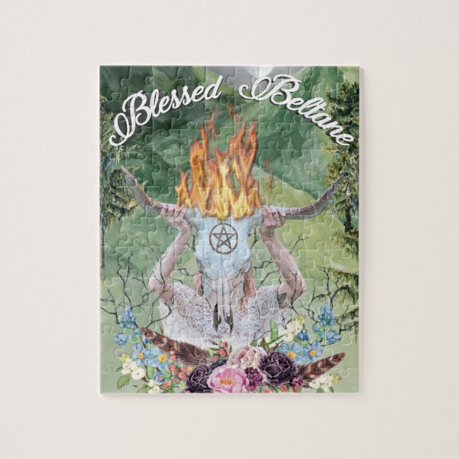 Puzzle Beltane Sabbat Fire Scène Rituelle Wiccan (Vertical)