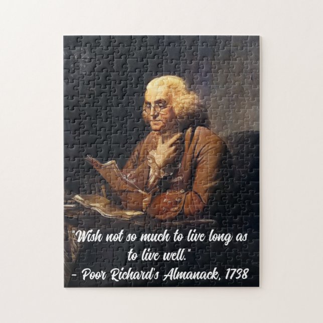 Puzzle Benjamin Franklin Quote -Customize (Vertical)