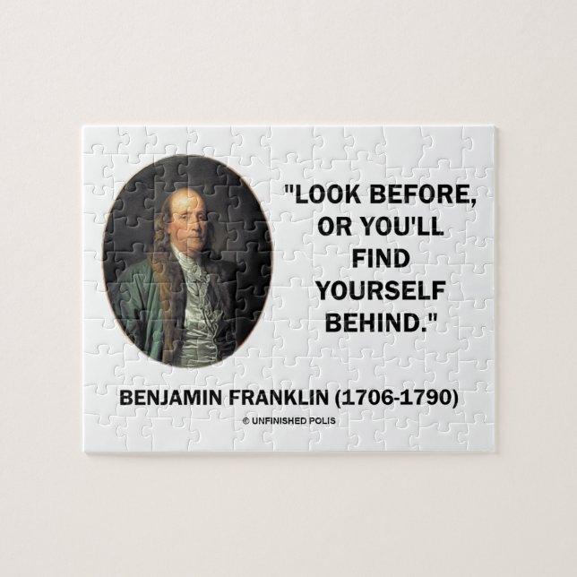 Puzzle Benjamin Franklin Regardez Avant De Vous Retrouver (Horizontal)