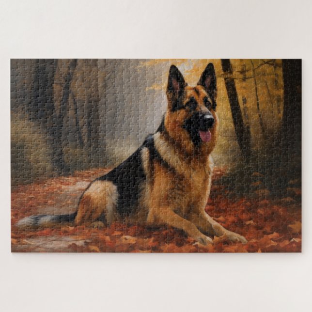 Puzzle Berger allemand en automne Feuilles automne Inspir (Horizontal)