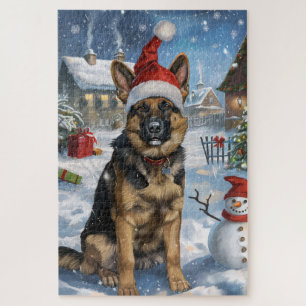 Puzzle berger allemand hiver Wonderland Noël Joie