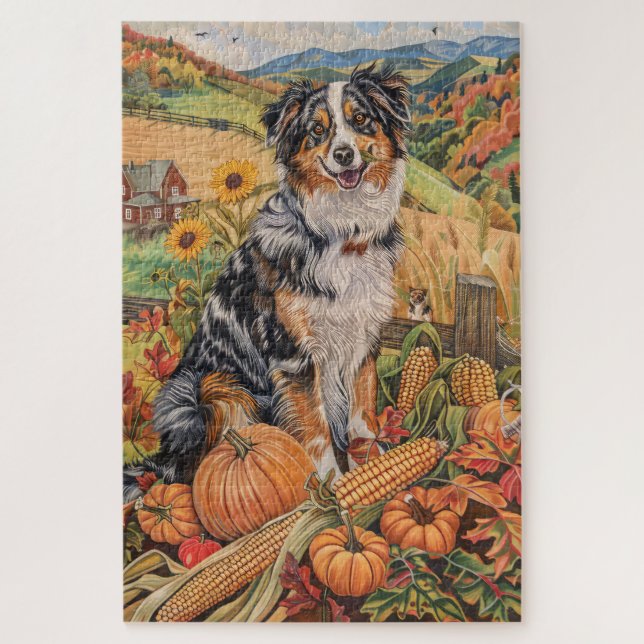 Puzzle Berger australien récolte d'automne Thanksgiving (Vertical)