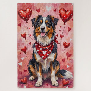 Puzzle Berger Australien Saint-Valentin Chien Art avec de