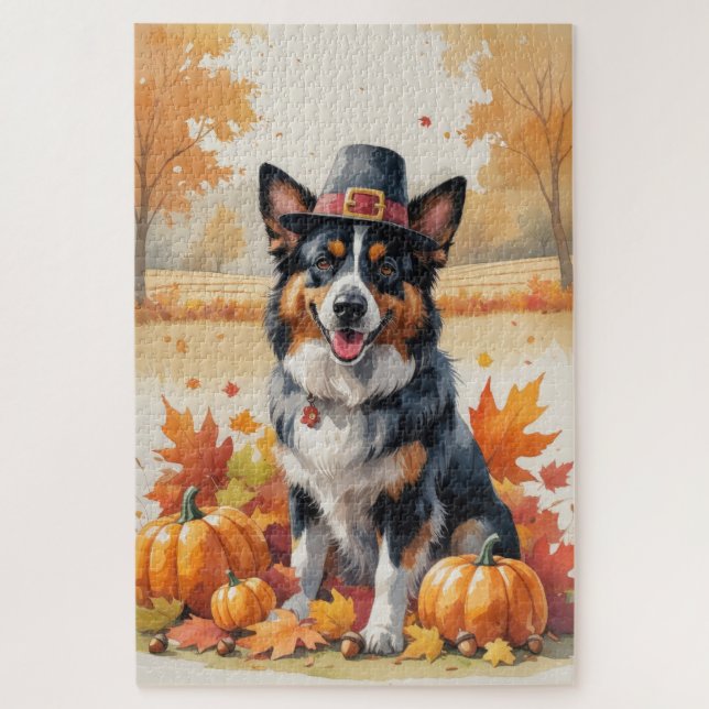 Puzzle Berger Belge À L'Automne Feuille L'Art Thanksgivin (Vertical)