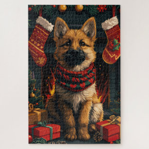 Puzzle Berger Belge Avec Foyer Cadeaux De Noël