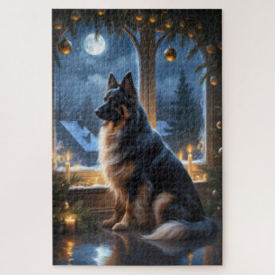 Puzzle Berger belge avec lumières de Noël vacances