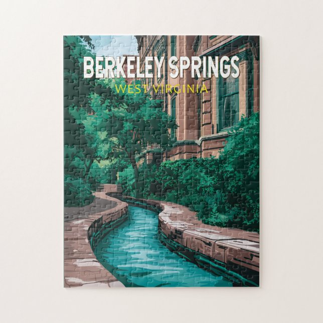 Puzzle Berkeley Springs West Virginia Illustration Voyage (Vertical)