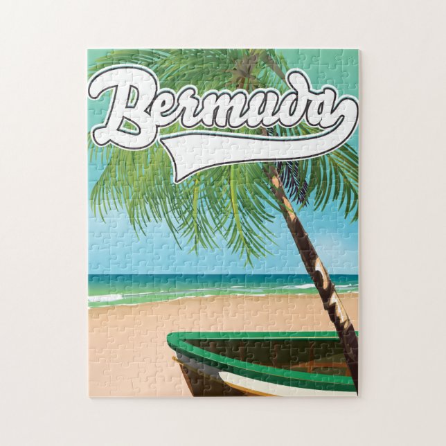 Puzzle Bermudes poster de voyage des îles tropicales (Vertical)