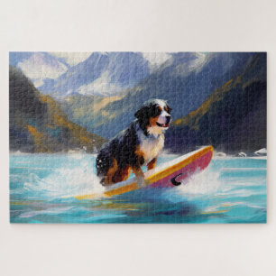 Puzzle Bernese Mountain Beach Surf Paining