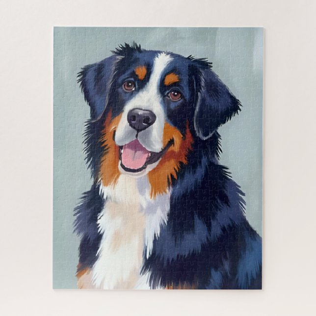 Puzzle Bernese Mountain Dog | Watercolor Pet (Vertical)