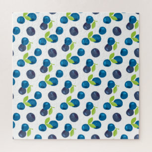 Puzzle Berries Vintage Blueberry Bilberry Illustration