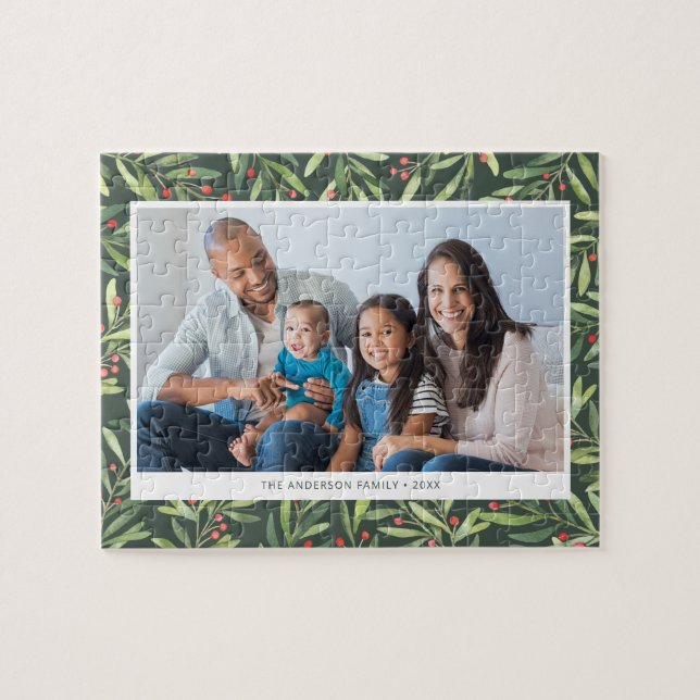 Puzzle Berry Green Green Green Photo de famille de Noël m (Horizontal)