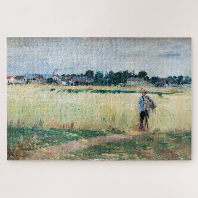 Puzzle Berthe Morisot - Dans le champ de roues à Gennevil (Horizontal)