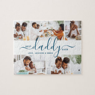 Puzzle Best Daddy Ever Custom Text Photo Collage Cadeau J