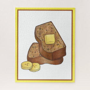 Puzzle Beurre Banane Pain tranche de nourriture Illustrat