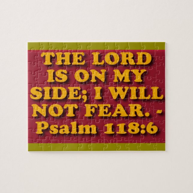 Puzzle Bible verse from psaume 118:6 (Horizontal)