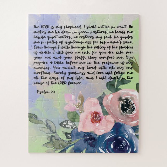 Puzzle Bible verset floral (Vertical)