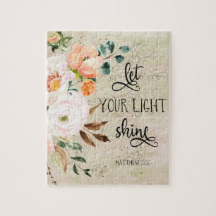 Puzzle Bible verset floral