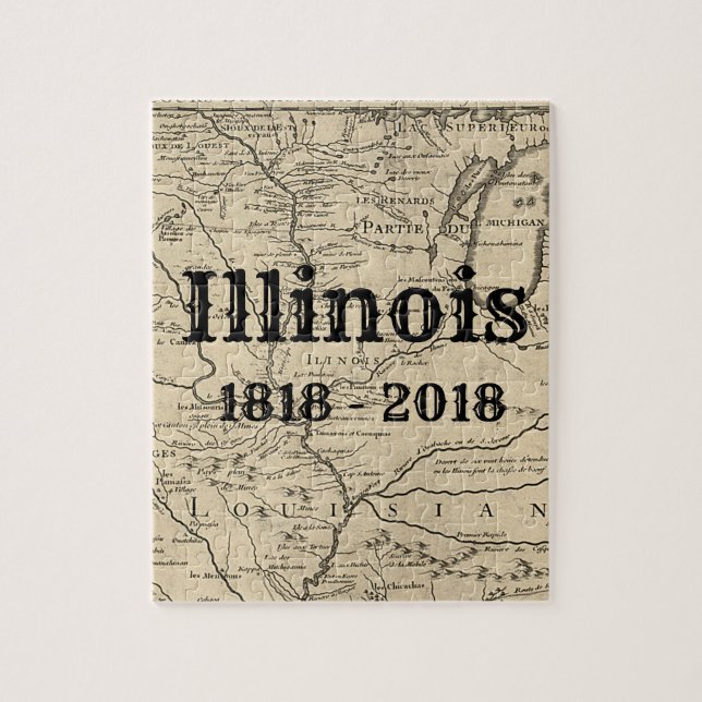 Puzzle Bicentenaire historique de l'Illinois (Vertical)